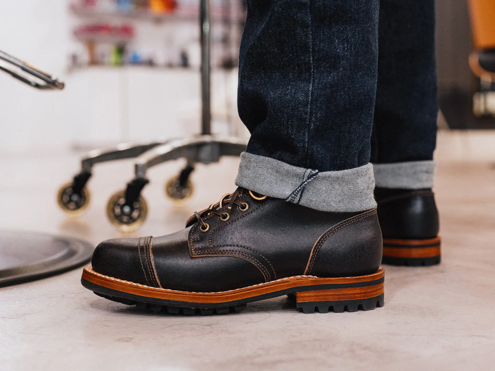 Black Waxed Flesh | Cap Toe - Image 8